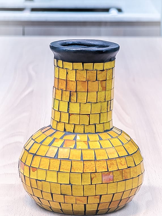 Small Mustard Yellow vase
