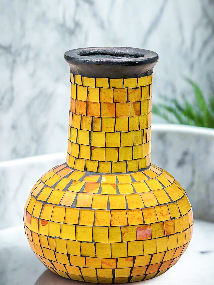 Small Mustard Yellow vase